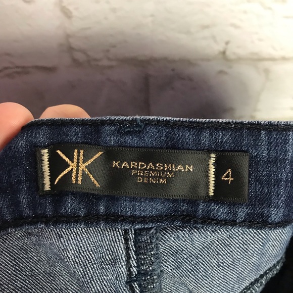 Kardashian Premium Kim Curvy Skinny DarkWash Jeans - Picture 5 of 7